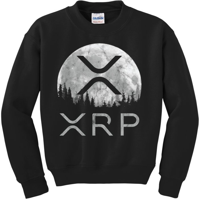 Xrp Moon Ripple Kids Sweatshirt