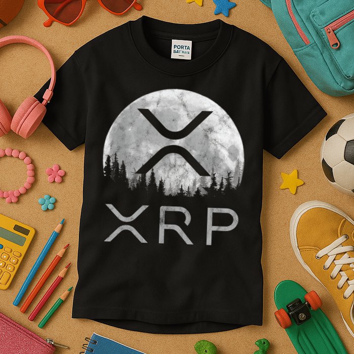 Xrp Moon Ripple Kids T-Shirt