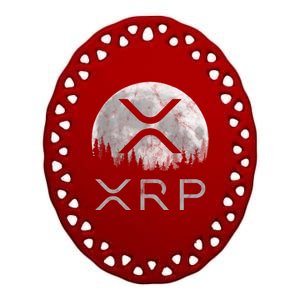 Xrp Moon Ripple Ceramic Oval Ornament