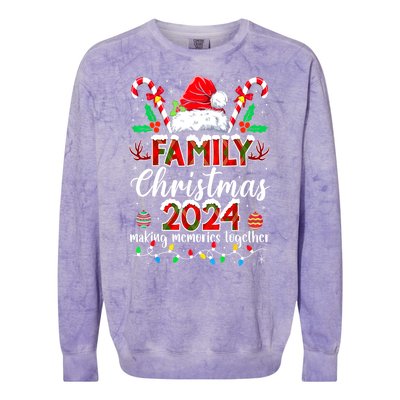 Xmas Matching Squad Santa Elf Funny Family Christmas 2024 Gift Colorblast Crewneck Sweatshirt