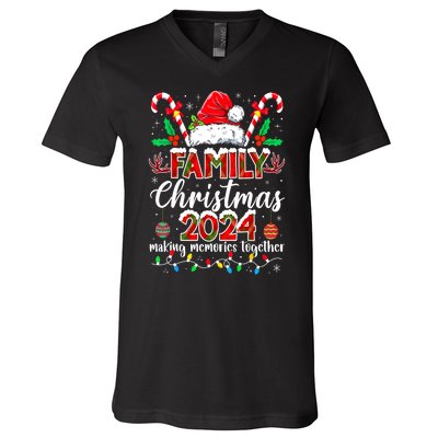 Xmas Matching Squad Santa Elf Funny Family Christmas 2024 Gift V-Neck T-Shirt