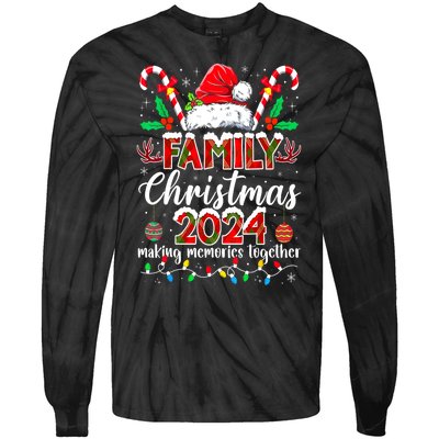 Xmas Matching Squad Santa Elf Funny Family Christmas 2024 Gift Tie-Dye Long Sleeve Shirt