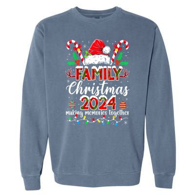 Xmas Matching Squad Santa Elf Funny Family Christmas 2024 Gift Garment-Dyed Sweatshirt