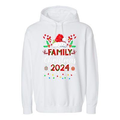 Xmas Matching Squad Santa Elf Funny Family Christmas 2024 Gift Garment-Dyed Fleece Hoodie