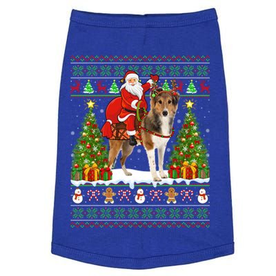 Xmas Matching Ugly Santa Riding Shetland Sheepdog Christmas Great Gift Doggie Tank