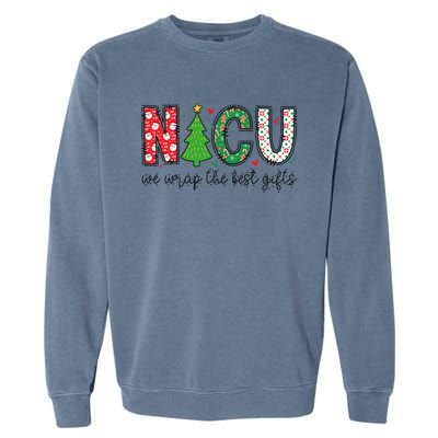 Xmas Nicu Nurse Christmas We Wrap The Best Presents Gift Garment-Dyed Sweatshirt