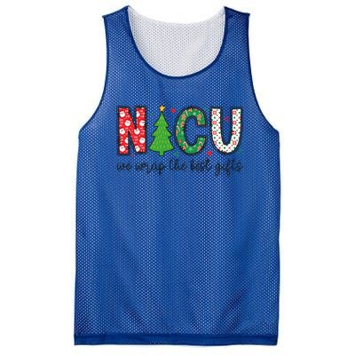 Xmas Nicu Nurse Christmas We Wrap The Best Presents Gift Mesh Reversible Basketball Jersey Tank