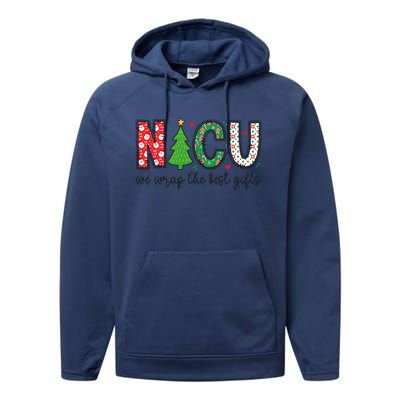 Xmas Nicu Nurse Christmas We Wrap The Best Presents Gift Performance Fleece Hoodie