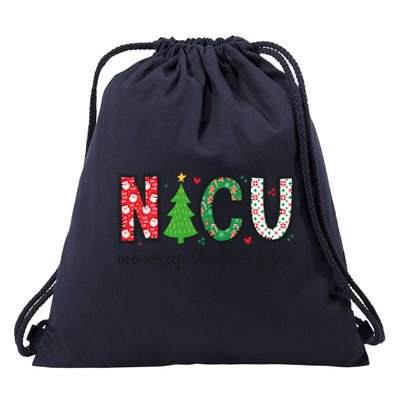 Xmas Nicu Nurse Christmas We Wrap The Best Presents Gift Drawstring Bag