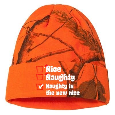 Xmas Nice Naughty Naughty Is The New Nice Christmas Santa Gift Kati Licensed 12" Camo Beanie