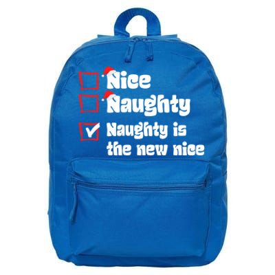 Xmas Nice Naughty Naughty Is The New Nice Christmas Santa Gift 16 in Basic Backpack