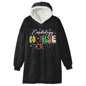 Xmas Nurses Scrub Gift Merry Christmas Cardiology Nurse Hooded Wearable Blanket