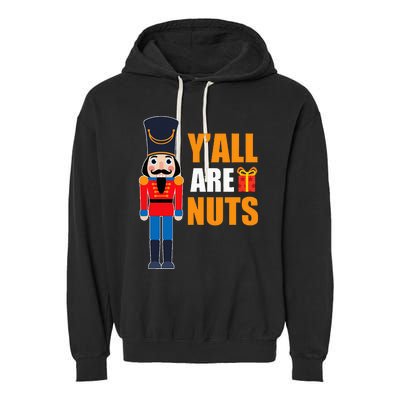 Xmas Nutcracker Saying Fun Quotes Nuts Family Mom Dad Garment-Dyed Fleece Hoodie