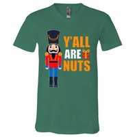 Xmas Nutcracker Saying Fun Quotes Nuts Family Mom Dad V-Neck T-Shirt