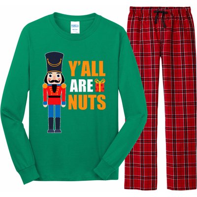 Xmas Nutcracker Saying Fun Quotes Nuts Family Mom Dad Long Sleeve Pajama Set