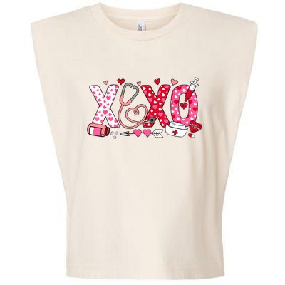 Xoxo Nurse Valentines Day Stethoscope Valentine For Nurse Garment-Dyed Women's Muscle Tee