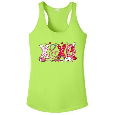 Xoxo Nurse Valentines Day Stethoscope Valentine For Nurse Ladies PosiCharge Competitor Racerback Tank