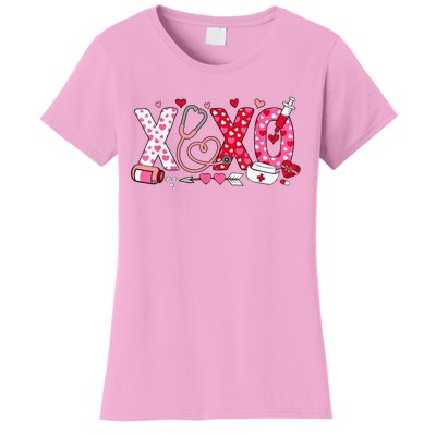 Xoxo Nurse Valentines Day Stethoscope Valentine For Nurse Women's T-Shirt