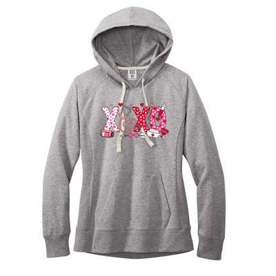 Xoxo Nurse Valentines Day Stethoscope Valentine For Nurse Women's Fleece Hoodie