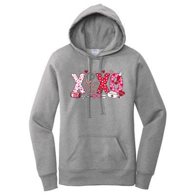 Xoxo Nurse Valentines Day Stethoscope Valentine For Nurse Women's Pullover Hoodie