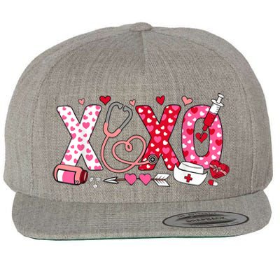 Xoxo Nurse Valentines Day Stethoscope Valentine For Nurse Wool Snapback Cap