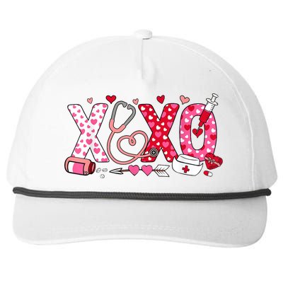 Xoxo Nurse Valentines Day Stethoscope Valentine For Nurse Snapback Five-Panel Rope Hat