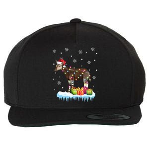 Xgiftmas Okapi Christmas Lights Funny Wild Forest Giraffe Okapi Gift Wool Snapback Cap