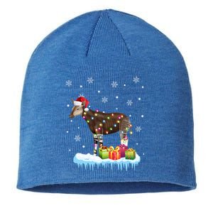 Xgiftmas Okapi Christmas Lights Funny Wild Forest Giraffe Okapi Gift Sustainable Beanie