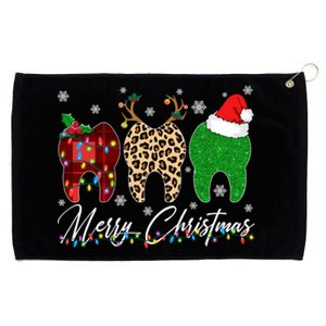 Xmas Oh Dentistree Teeth Christmas Tree Light Dental Hygiene Gift Grommeted Golf Towel