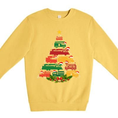 Xmas Outfits For Holiday Firefighter Truck Christmas Tree Great Gift Premium Crewneck Sweatshirt