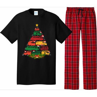 Xmas Outfits For Holiday Firefighter Truck Christmas Tree Great Gift Pajama Set