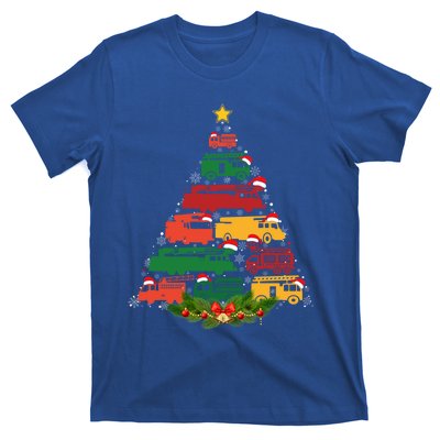 Xmas Outfits For Holiday Firefighter Truck Christmas Tree Great Gift T-Shirt