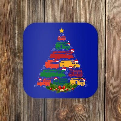 Xmas Outfits For Holiday Firefighter Truck Christmas Tree Great Gift Coaster