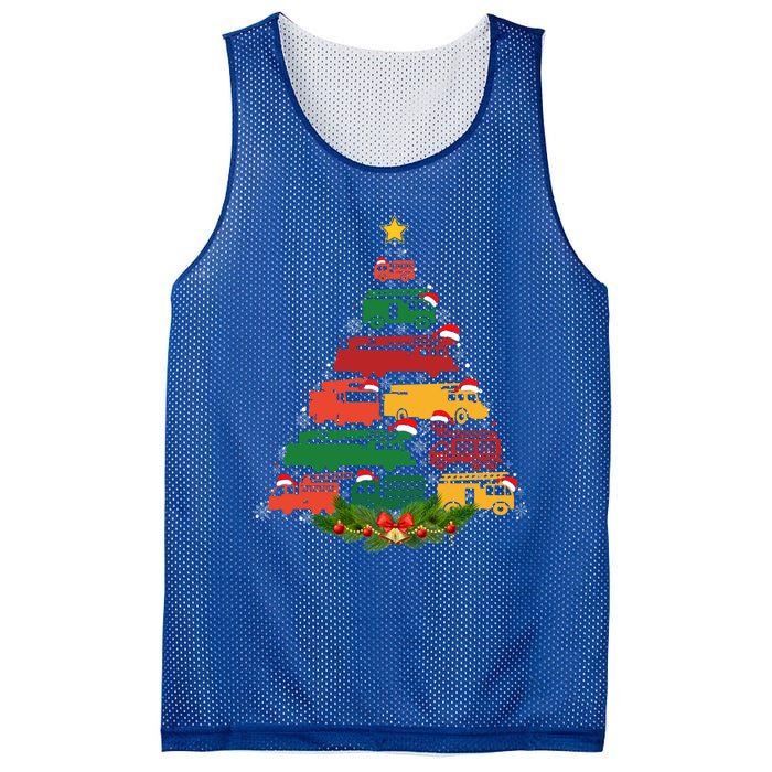 Xmas Outfits For Holiday Firefighter Truck Christmas Tree Great Gift Mesh Reversible Basketball Jersey Tank