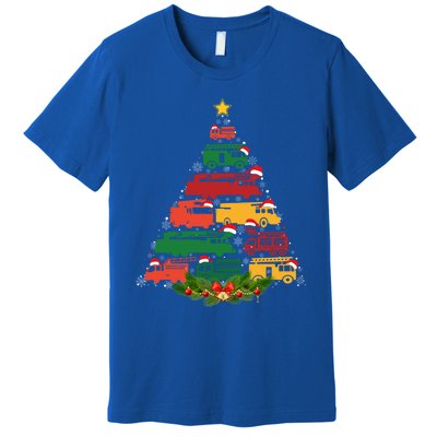 Xmas Outfits For Holiday Firefighter Truck Christmas Tree Great Gift Premium T-Shirt