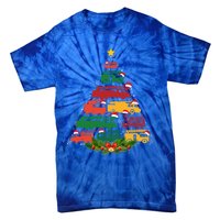 Xmas Outfits For Holiday Firefighter Truck Christmas Tree Great Gift Tie-Dye T-Shirt