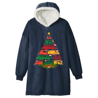 Xmas Outfits For Holiday Firefighter Truck Christmas Tree Great Gift Hooded Wearable Blanket