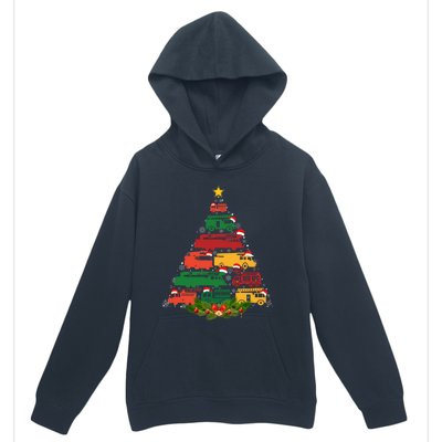 Xmas Outfits For Holiday Firefighter Truck Christmas Tree Great Gift Urban Pullover Hoodie