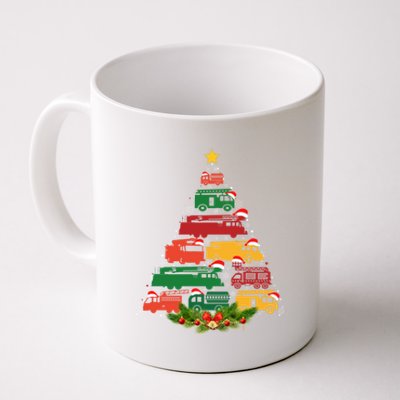 Xmas Outfits For Holiday Firefighter Truck Christmas Tree Great Gift Coffee Mug