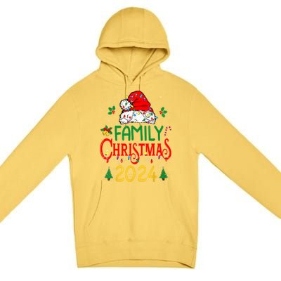 Xmas Outfits Team Santa Elf Squad Family 2024 Christmas Matching Gift Premium Pullover Hoodie