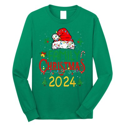 Xmas Outfits Team Santa Elf Squad Family 2024 Christmas Matching Gift Long Sleeve Shirt