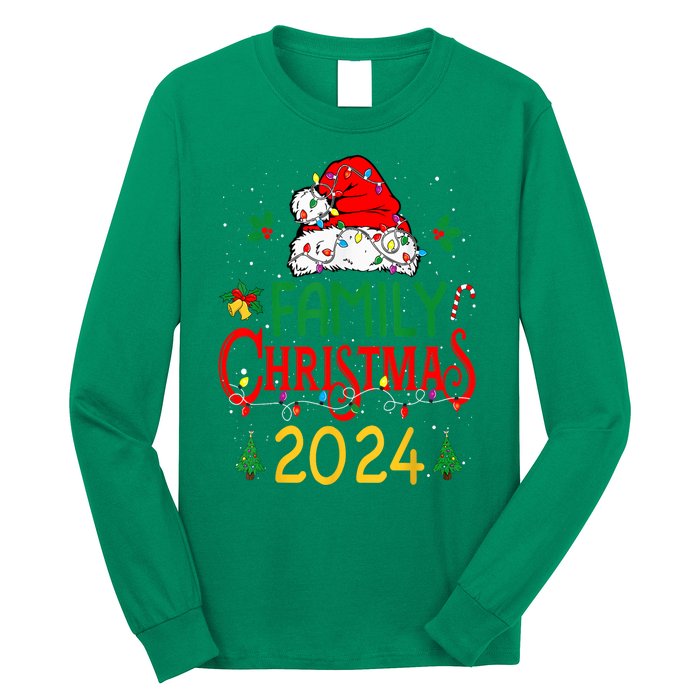 Xmas Outfits Team Santa Elf Squad Family 2024 Christmas Matching Gift Long Sleeve Shirt