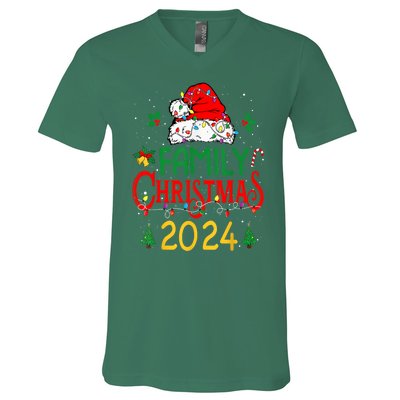 Xmas Outfits Team Santa Elf Squad Family 2024 Christmas Matching Gift V-Neck T-Shirt