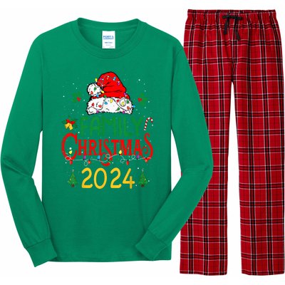 Xmas Outfits Team Santa Elf Squad Family 2024 Christmas Matching Gift Long Sleeve Pajama Set