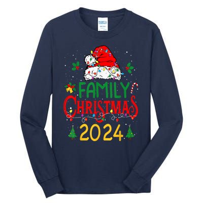 Xmas Outfits Team Santa Elf Squad Family 2024 Christmas Matching Gift Tall Long Sleeve T-Shirt