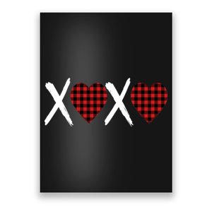 XOXO Plaid Pattern Love Heart Poster