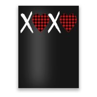 XOXO Plaid Pattern Love Heart Poster