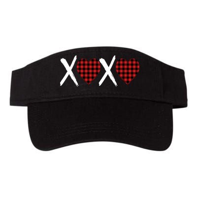 XOXO Plaid Pattern Love Heart Visor