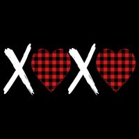 XOXO Plaid Pattern Love Heart Visor