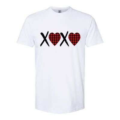 XOXO Plaid Pattern Love Heart Softstyle® CVC T-Shirt